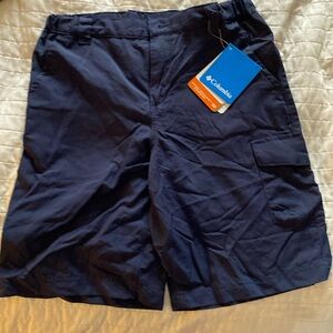 Brand new with tags, Boy Navy Blue, dry fit, Columbia cargo shorts